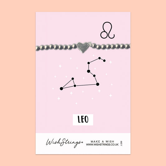 LEO, Star Sign Horoscope - Heart Stretch Bracelet