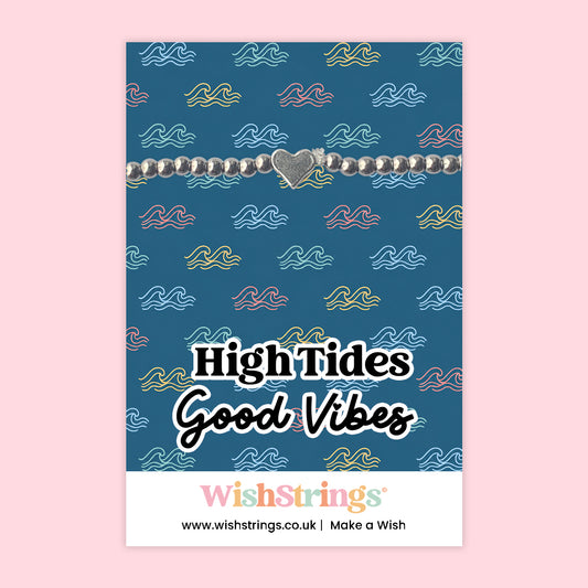 High Tides Good Vibes - Heart Stretch Bracelet