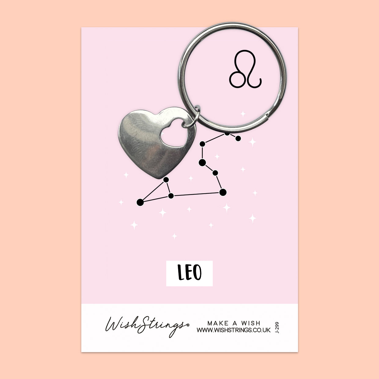 LEO, Star Sign Horoscope - Heart Keyring