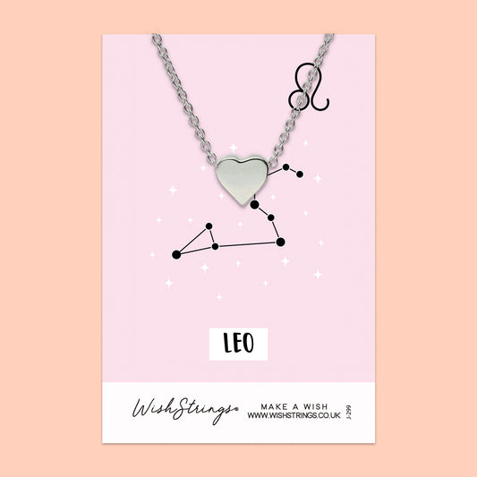 LEO, Star Sign Horoscope - Heart Necklace