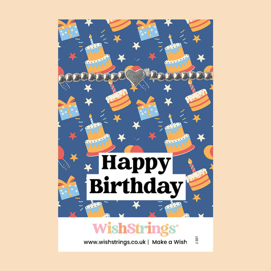 Happy Birthday - Heart Stretch Bracelet