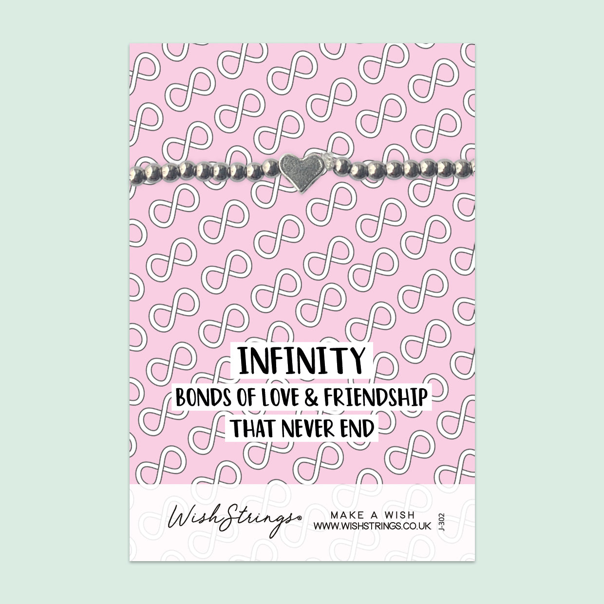 Infinity, Love & Friendship - Heart Stretch Bracelet