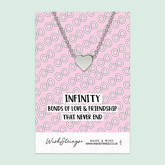 Infinity, Love & Friendship - Heart Necklace
