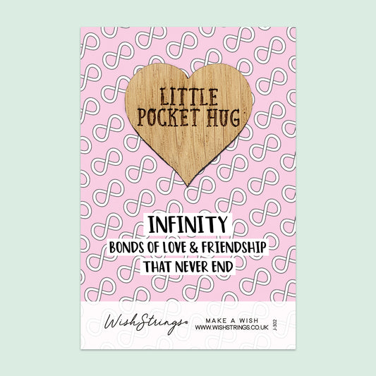 Pocket Hug - Infinity, Bonds of Love & Friendship That Never Ends | Thoughtful Friendship Gift | Keepsake Token for Sending Hugs & Cherishing Special Bonds