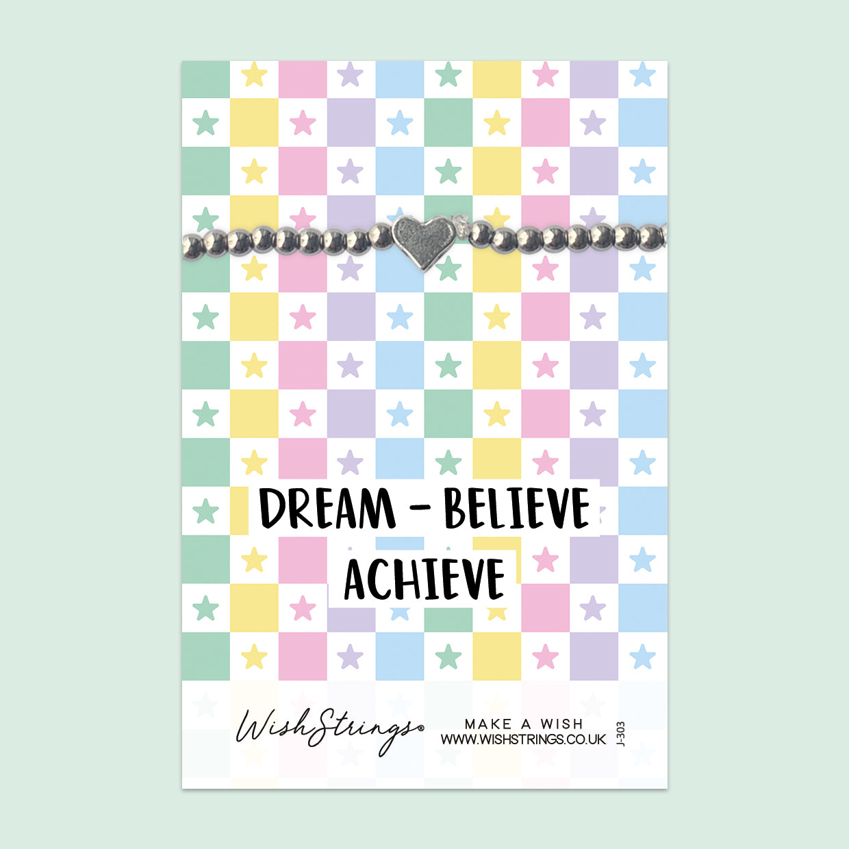 Dream, Believe, Achieve - Heart Stretch Bracelet