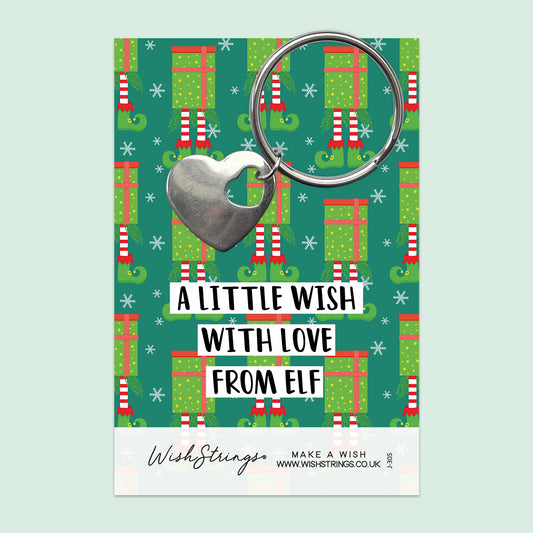 Christmas Elf - Heart Keyring