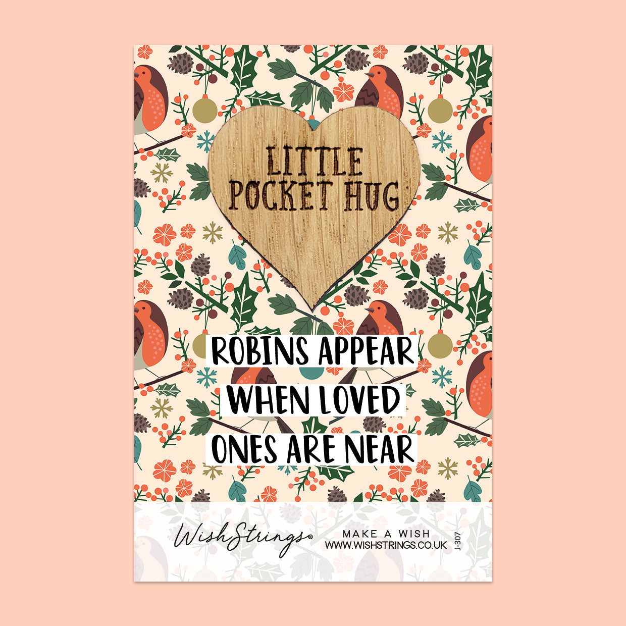 Christmas Robins - Pocket Hug - Keepsake Token