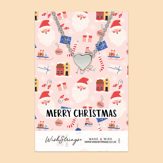 Merry Christmas - Heart Necklace