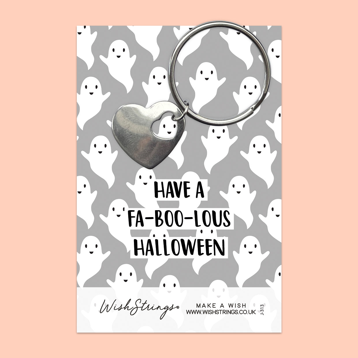 Fa-boo-lous Halloween - Heart Keyring