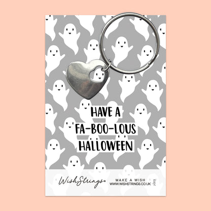 Fa-boo-lous Halloween - Heart Keyring