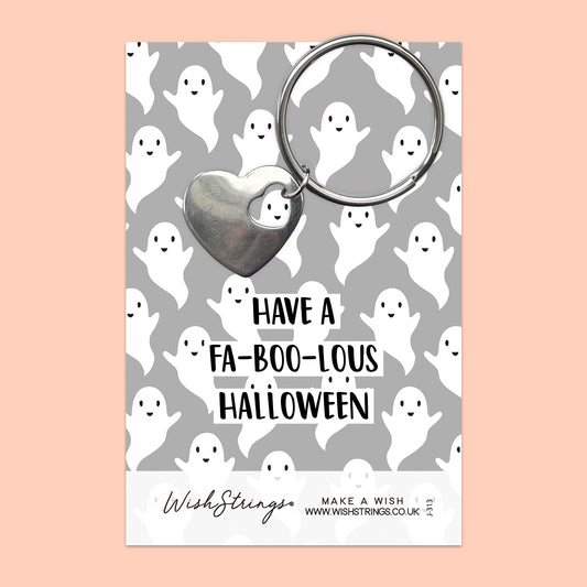 Fa-boo-lous Halloween - Heart Keyring