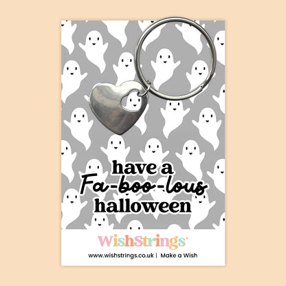 Fa-boo-lous Halloween - Heart Keyring