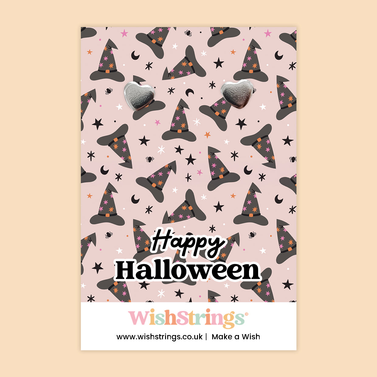 Happy Halloween - Silver Heart Stud Earrings | 304 Stainless - Hypoallergenic