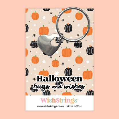 Halloween Hugs & Wishes - Heart Keyring