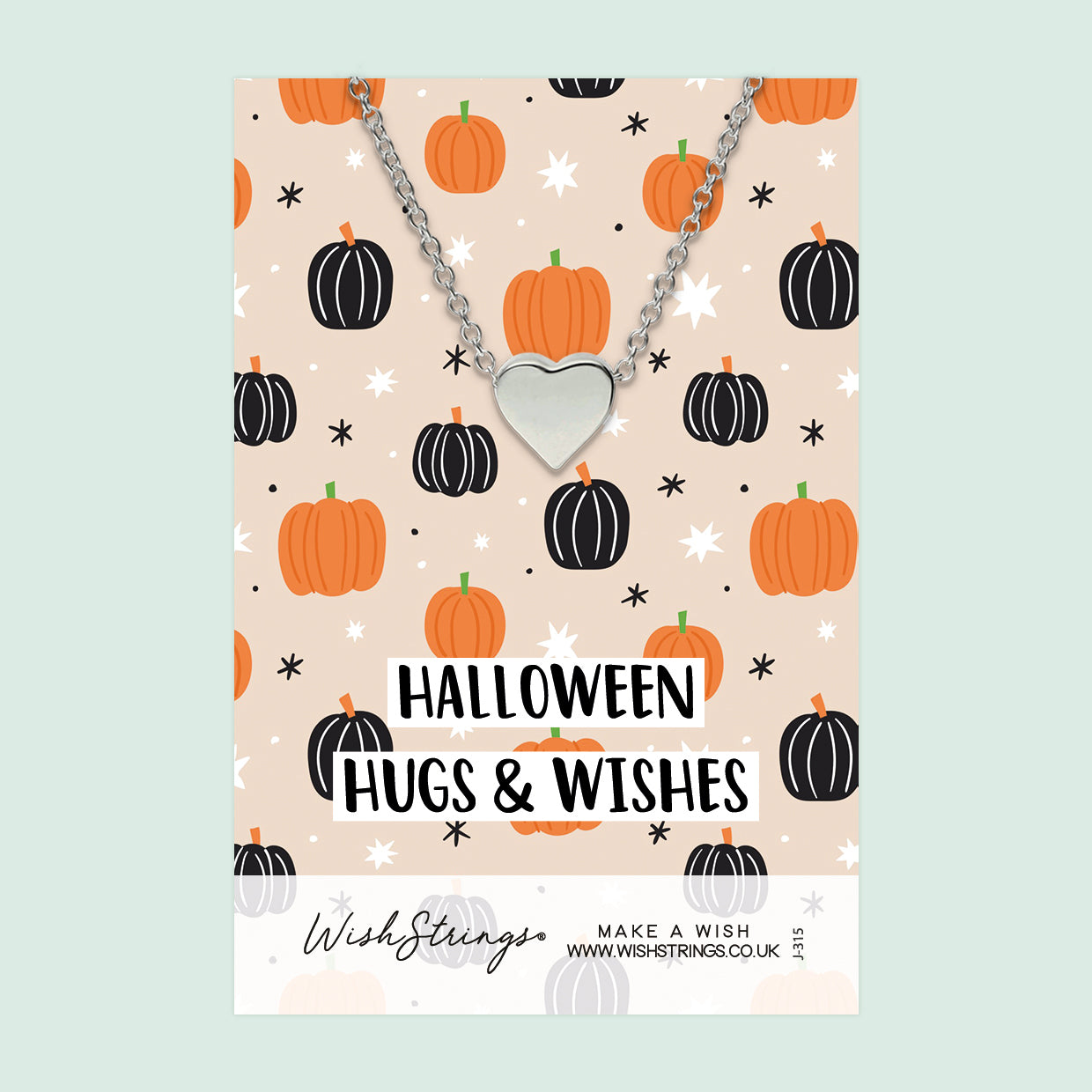 Halloween Hugs & Wishes - Heart Necklace