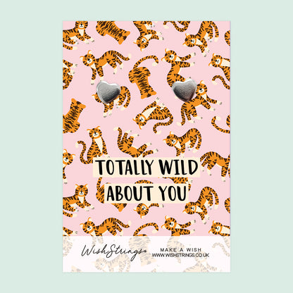 Wild about You - Silver Heart Stud Earrings | 304 Stainless - Hypoallergenic