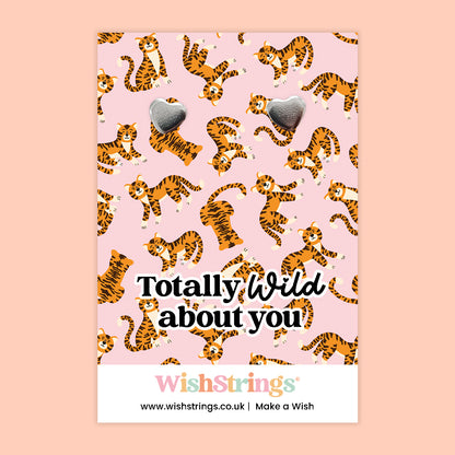Totally Wild About You - Silver Heart Stud Earrings | 304 Stainless - Hypoallergenic
