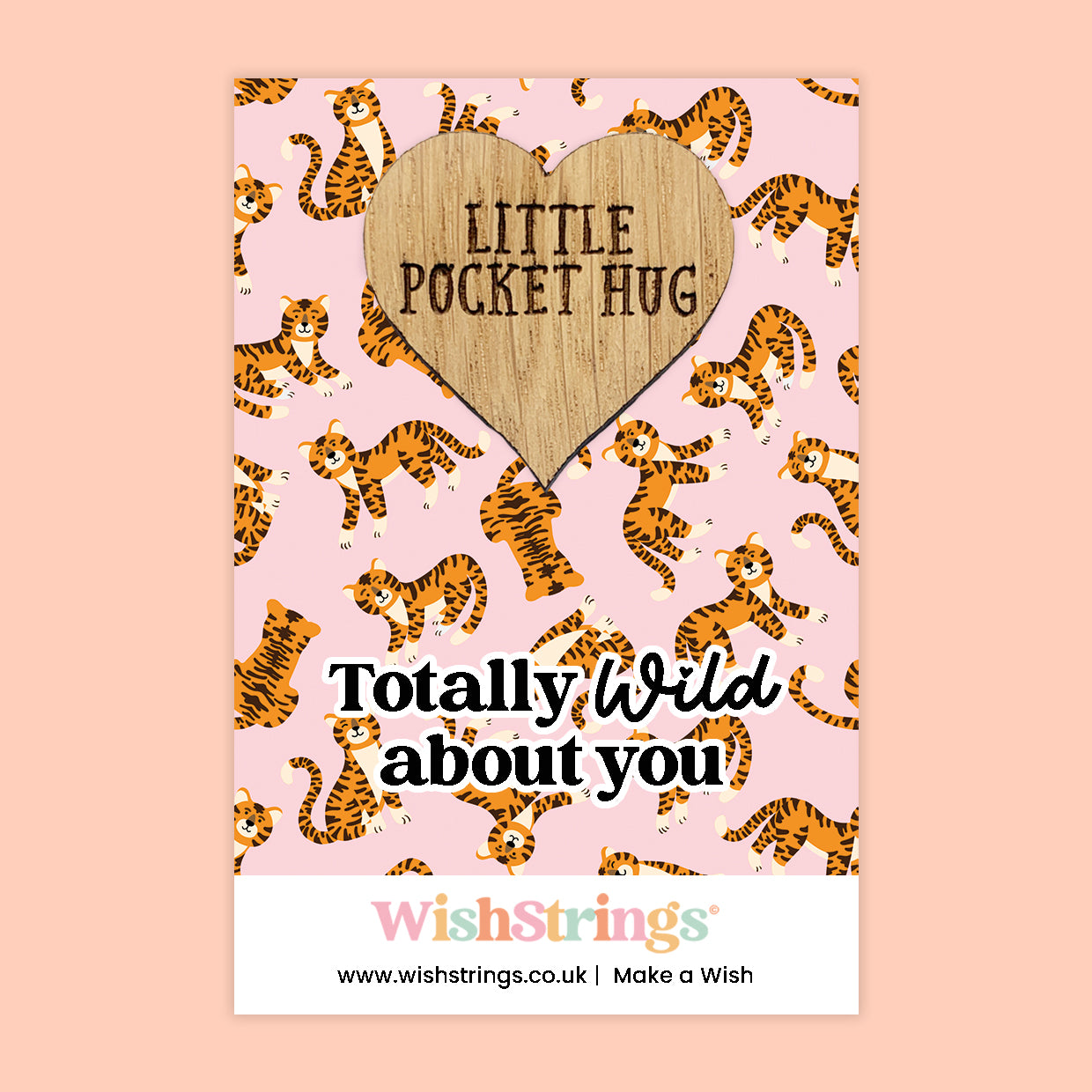 Pocket Hug - Totally Wild About You | Cute Couples Gift | Keepsake Token for Sending Hugs & Expressing Love in a Fun and Meaningful Way