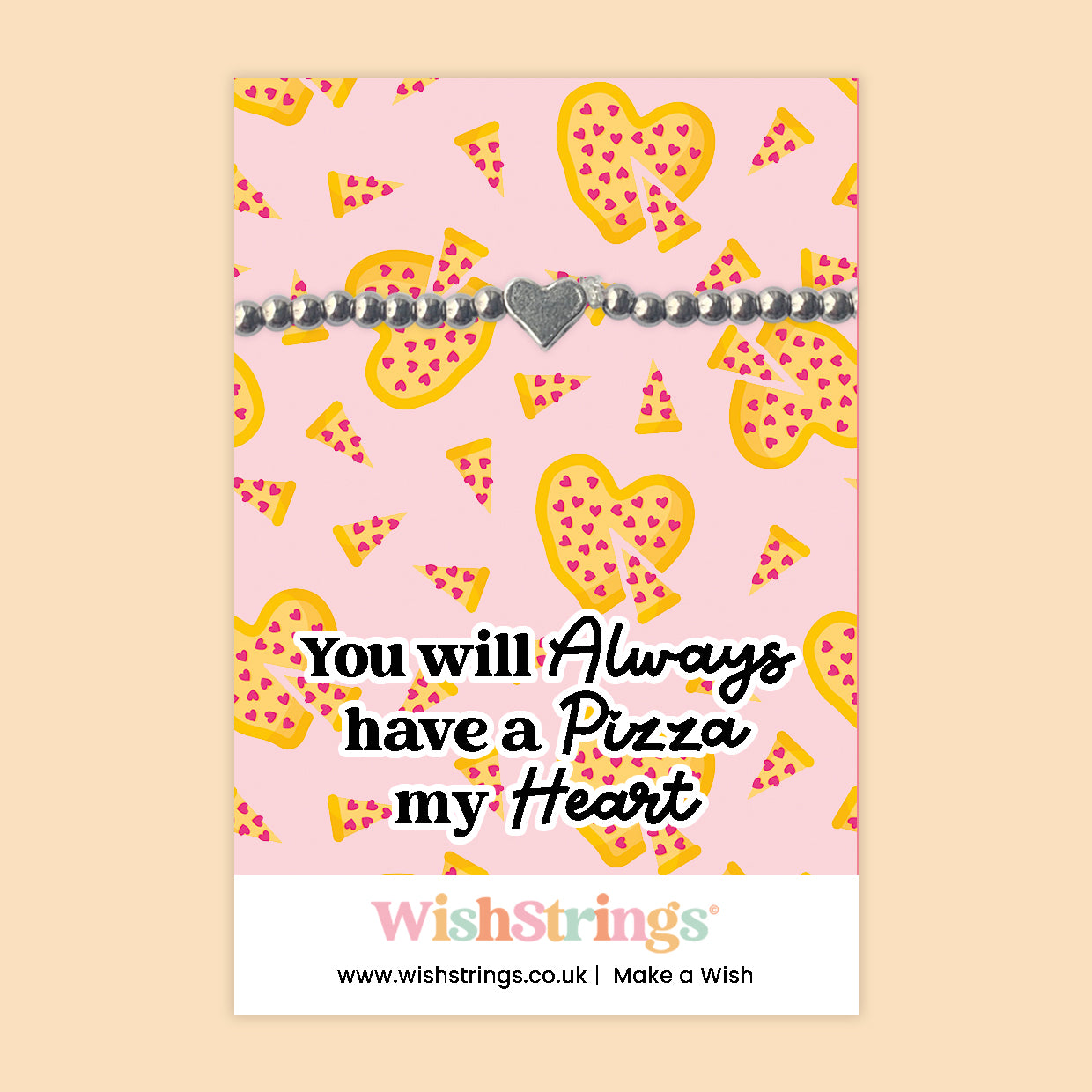 Pizza My Heart - Heart Stretch Bracelet