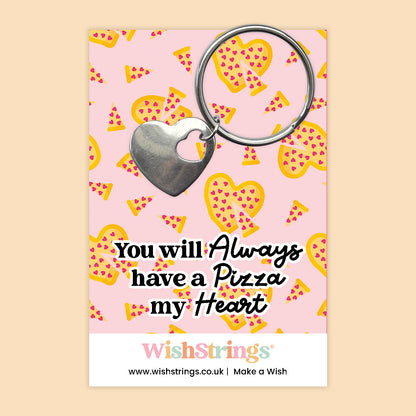 Pizza My Heart - Heart Keyring