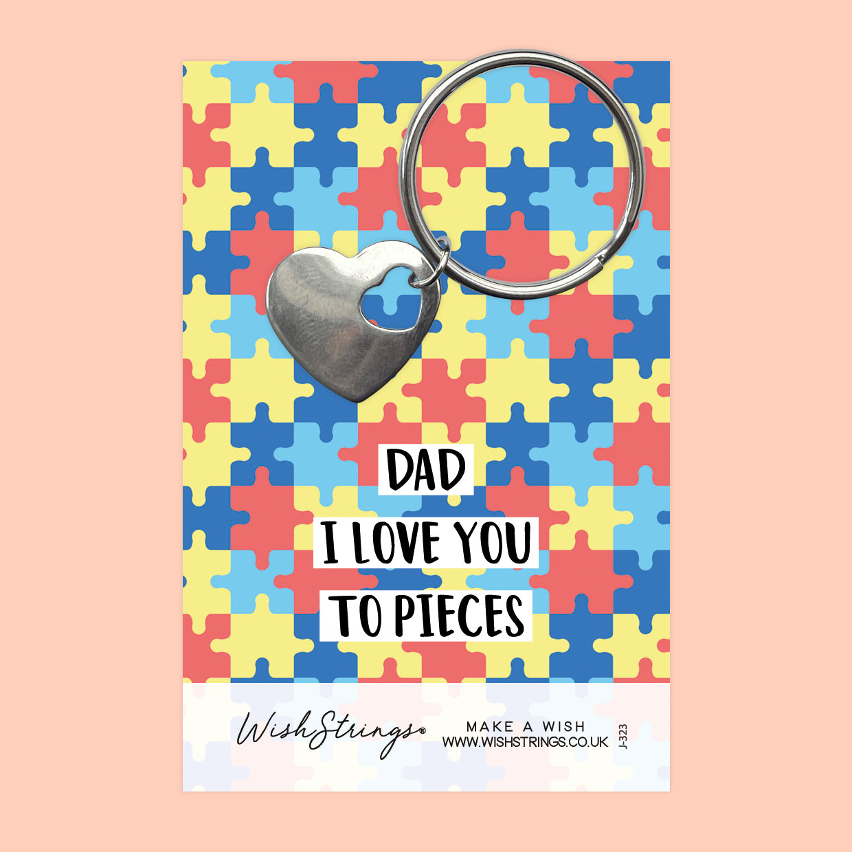 Dad, I Love You - Heart Keyring