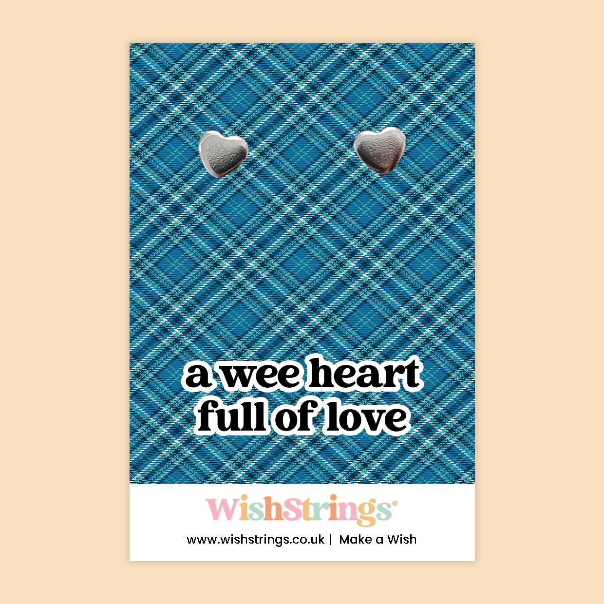 Wee Heart - Silver Heart Stud Earrings | 304 Stainless - Hypoallergenic