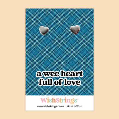 Wee Heart - Silver Heart Stud Earrings | 304 Stainless - Hypoallergenic