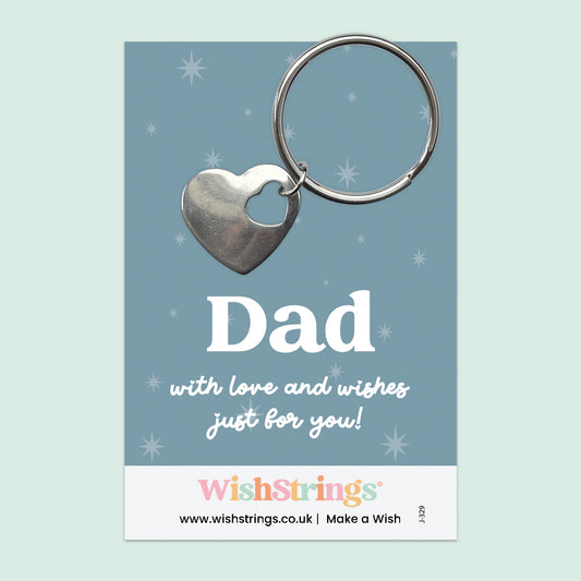 Dad - Heart Keyring