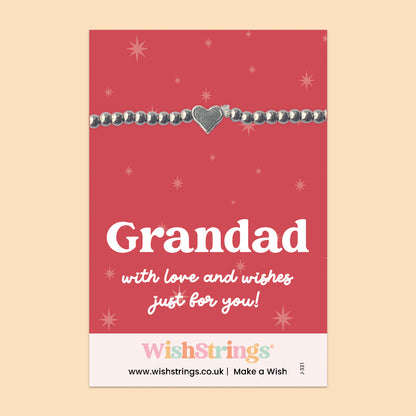 Grandad - Heart Stretch Bracelet