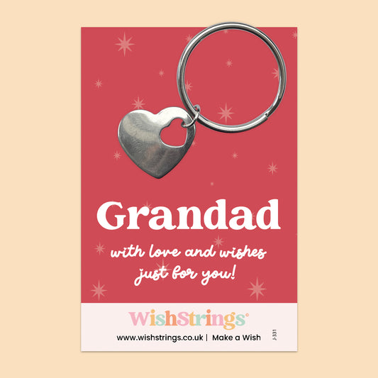 Grandad - Heart Keyring
