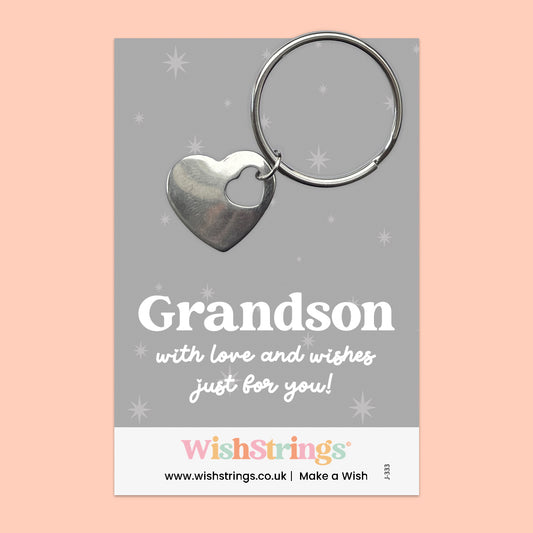 Grandson - Heart Keyring