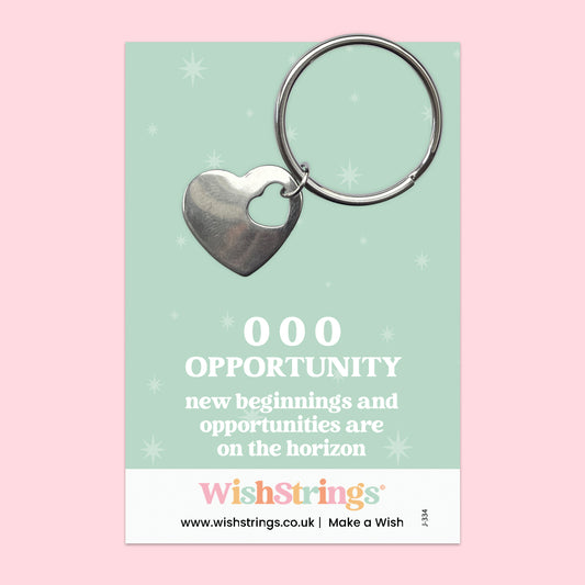 Angel Numbers 000 - Heart Keyring