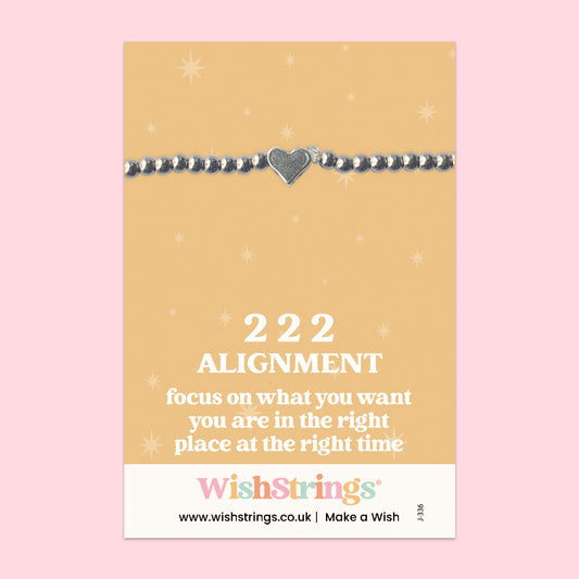 Angel Numbers 222 - Heart Stretch Bracelet