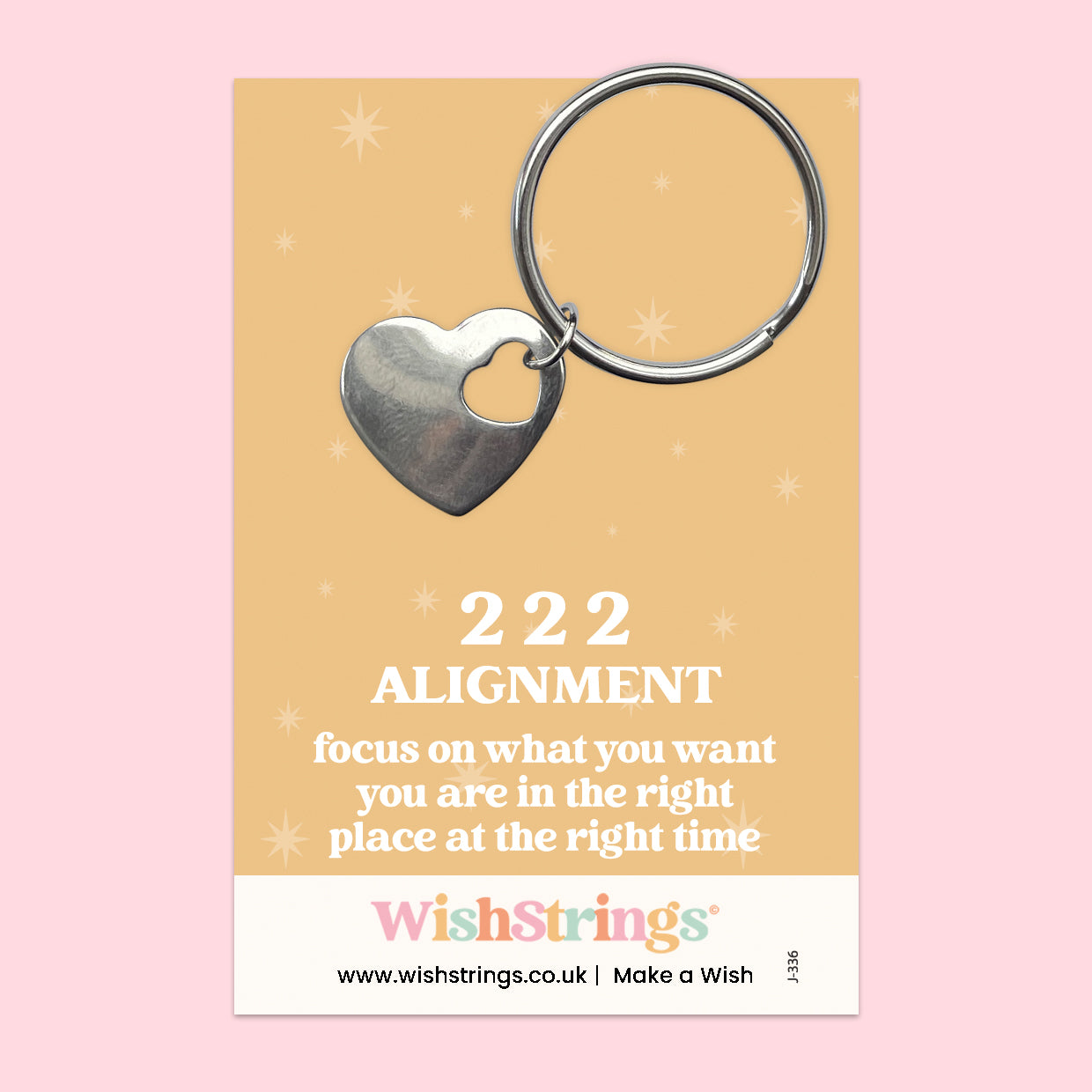 Angel Numbers 222 - Heart Keyring