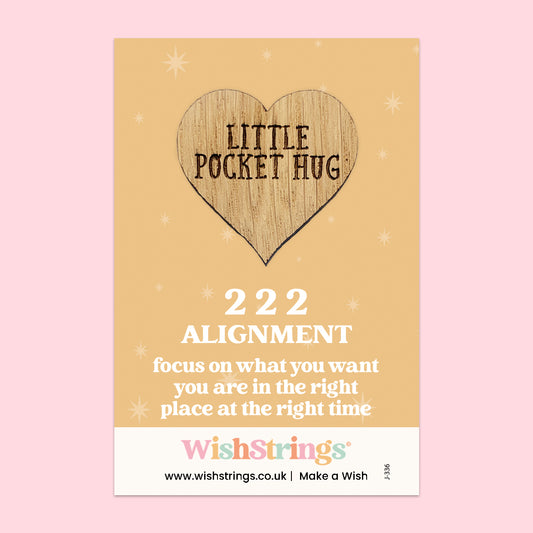 Pocket Hug - Angel Numbers 222 | Keepsake Token for Alignment & Being in the Right Place at the Right Time