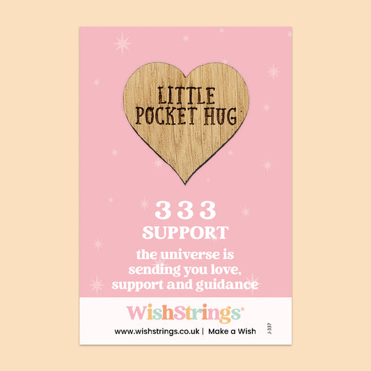 Pocket Hug - Angel Numbers 333 | Keepsake Token for Support, Love & Guidance from the Universe