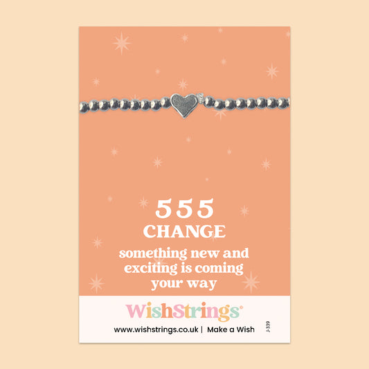 Angel Numbers 555 - Heart Stretch Bracelet