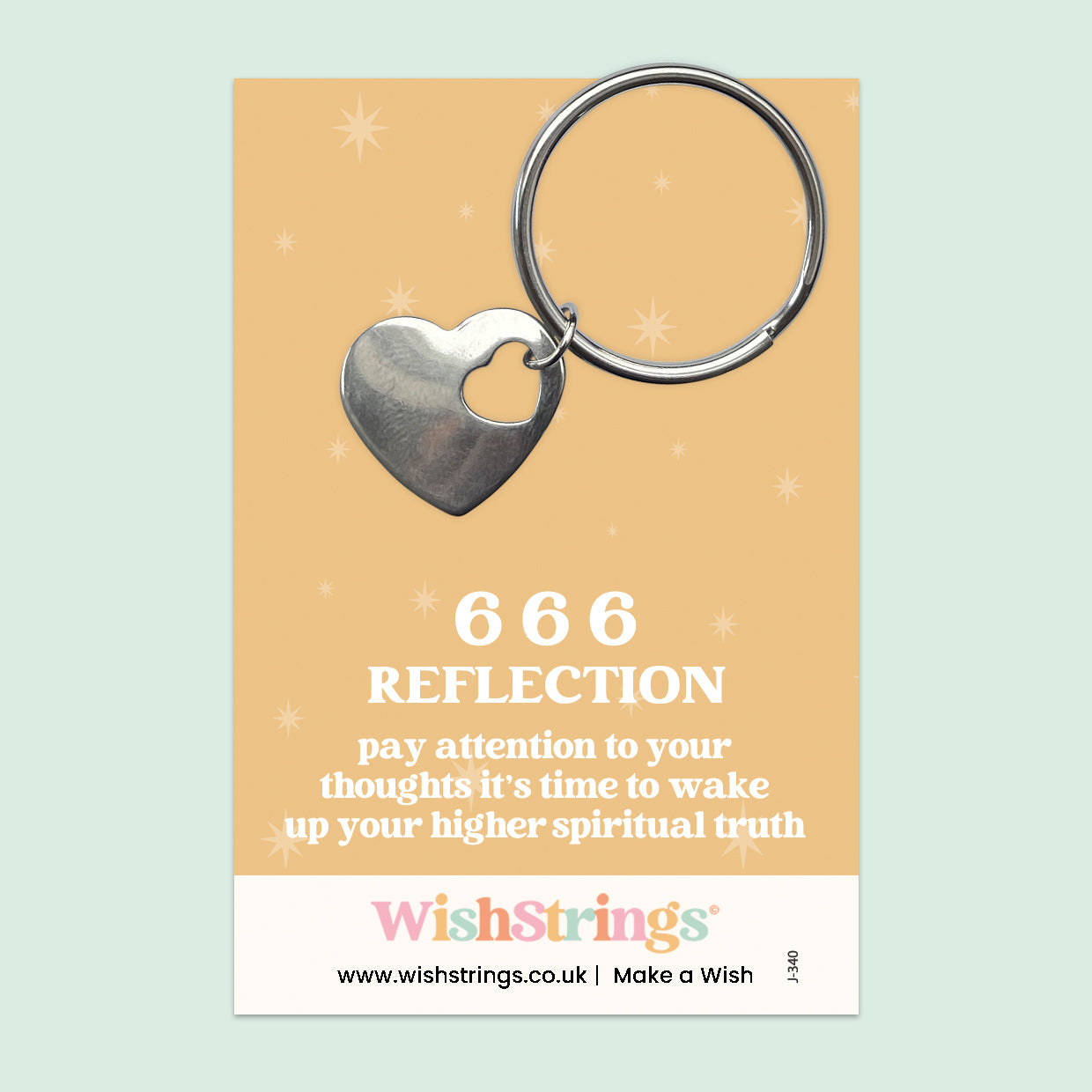 Angel Numbers 666 - Heart Keyring