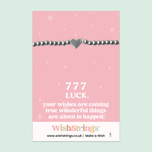Angel Numbers 777 - Heart Stretch Bracelet