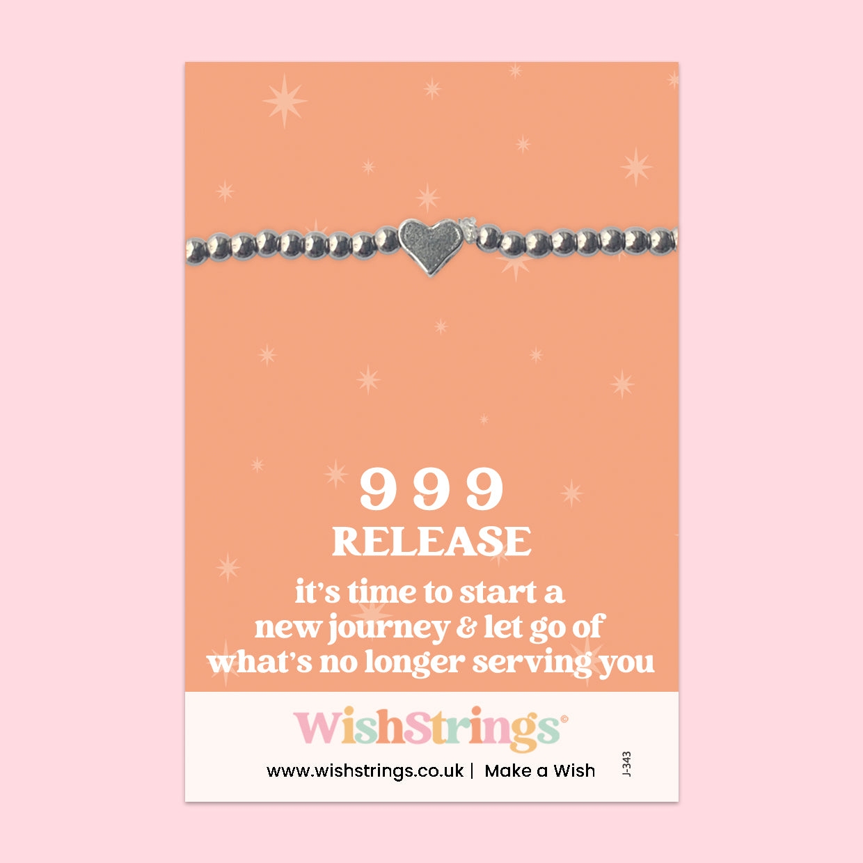 Angel Numbers 999 - Heart Stretch Bracelet