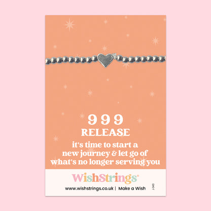 Angel Numbers 999 - Heart Stretch Bracelet