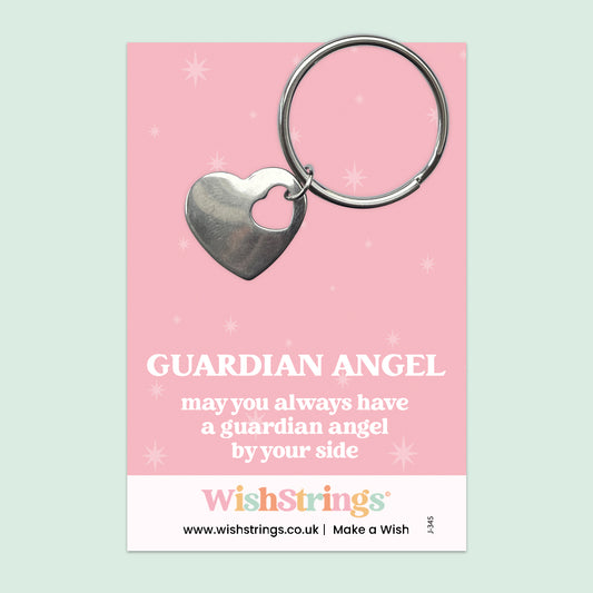 Guardian Angel - Heart Keyring
