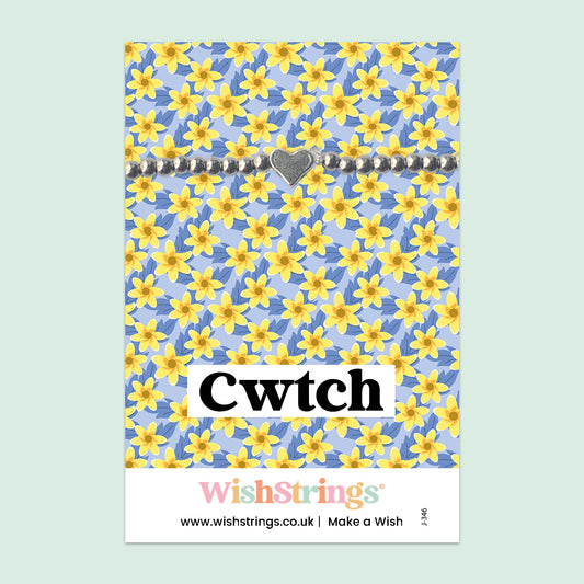 Cwtch, Welsh - Heart Stretch Bracelet