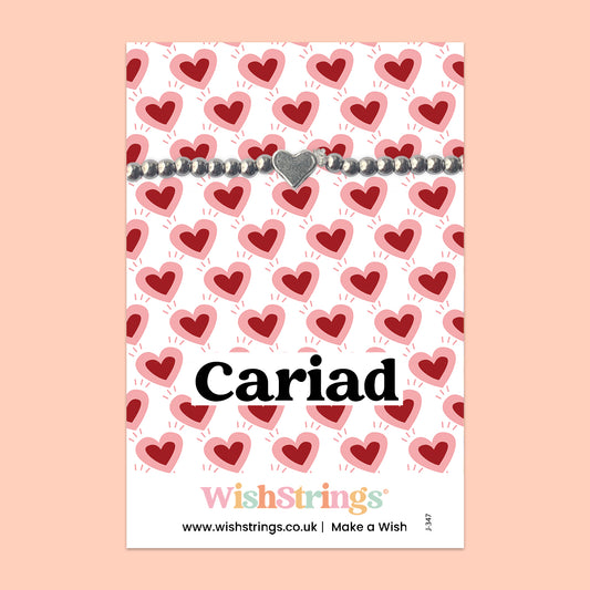 Cariad, Welsh - Heart Stretch Bracelet