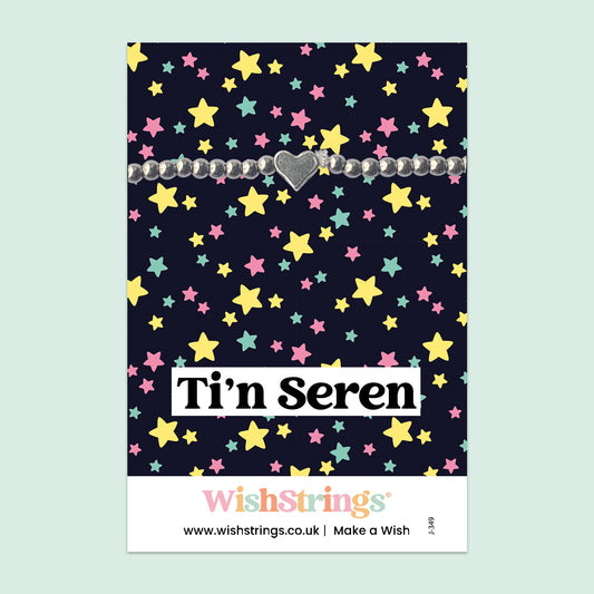 T'in Seren, Welsh - Heart Stretch Bracelet