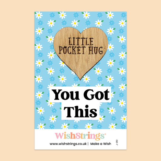 Pocket Hug - You Got This | Encouragement & Positivity Gift | Keepsake Token for Sending Hugs, Thinking of You & a Thoughtful Pick-Me-Up