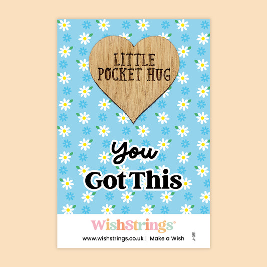 Pocket Hug - You Got This | Encouragement & Positivity Gift | Keepsake Token for Sending Hugs, Thinking of You & a Thoughtful Pick-Me-Up