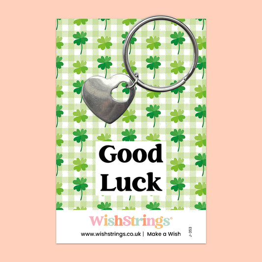 Good Luck - Heart Keyring