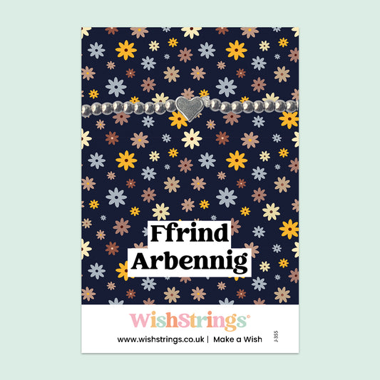 Ffrind Arbennig, Welsh - Heart Stretch Bracelet