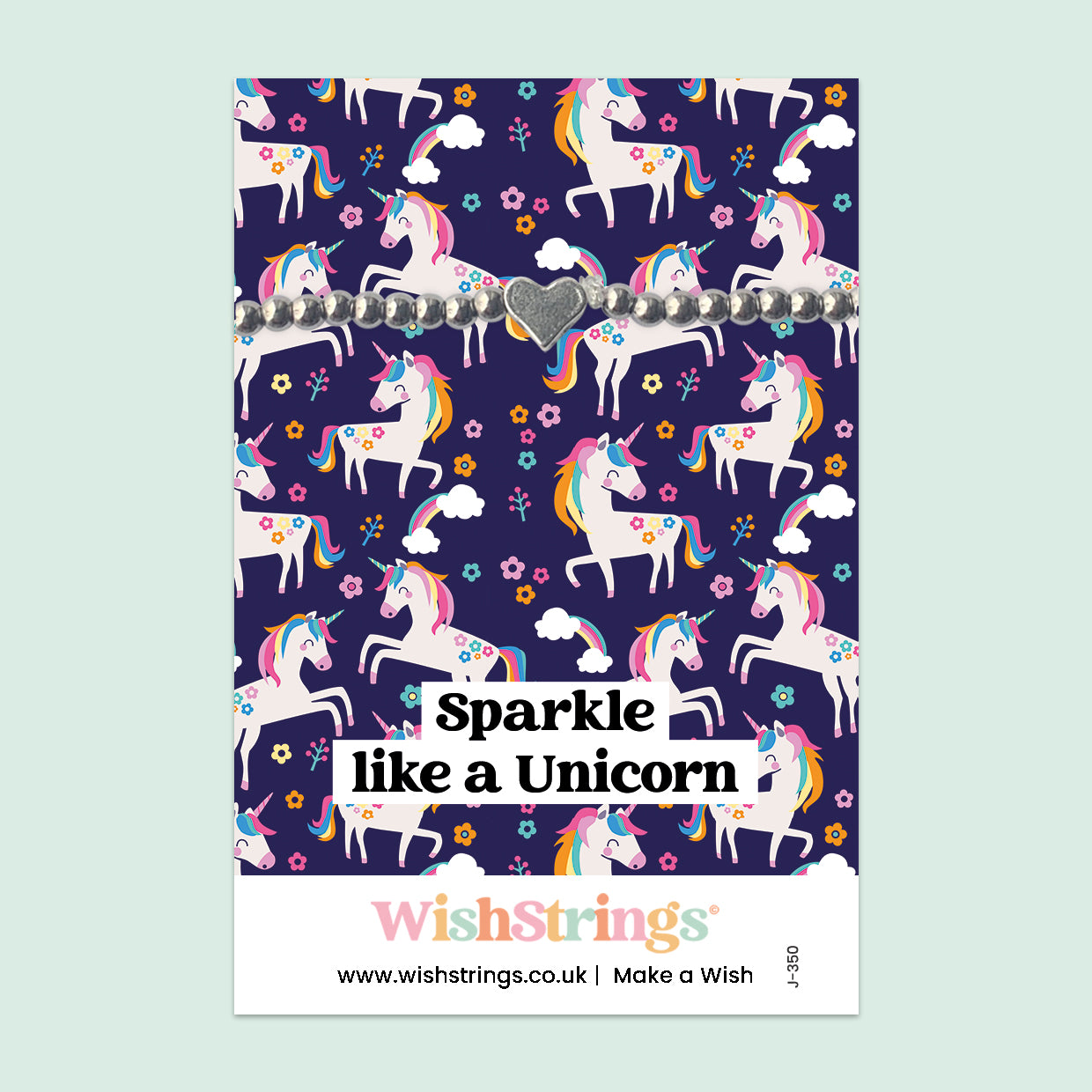 Sparkle like a Unicorn - Heart Stretch Bracelet